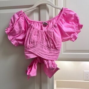Vibrant Pink Women's Off-Shoulder Blouse